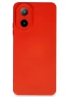 Oppo A38 Kılıf Nano içi Kadife Silikon - Kırmızı