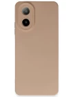 Oppo A38 Kılıf Nano içi Kadife Silikon - Pudra