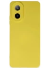 Oppo A38 Kılıf Nano içi Kadife Silikon - Sarı