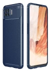 Oppo A73 Kılıf Auto Focus Karbon Kapak - Lacivert