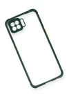 Oppo A73 Kılıf Miami Şeffaf Silikon - Koyu Yeşil
