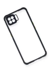 Oppo A73 Kılıf Miami Şeffaf Silikon - Lacivert