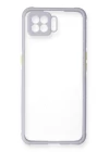 Oppo A73 Kılıf Miami Şeffaf Silikon - Lila