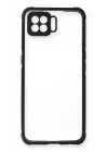 Oppo A73 Kılıf Miami Şeffaf Silikon - Siyah