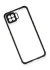 Oppo A73 Kılıf Miami Şeffaf Silikon - Siyah