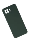 Oppo A73 Kılıf Nano içi Kadife Silikon - Koyu Yeşil