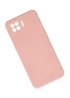 Oppo A73 Kılıf Nano içi Kadife Silikon - Pudra