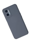 Oppo A96 Kılıf Nano içi Kadife Silikon - Gri