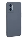 Oppo A96 Kılıf Nano içi Kadife Silikon - Gri