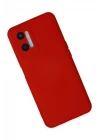 Oppo A96 Kılıf Nano içi Kadife Silikon - Kırmızı
