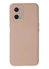 Oppo A96 Kılıf Nano içi Kadife Silikon - Pudra