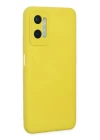 Oppo A96 Kılıf Nano içi Kadife Silikon - Sarı