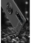 Oppo Find X2 Kılıf Range Yüzüklü Silikon - Siyah-Mavi