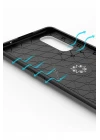 Oppo Find X2 Kılıf Range Yüzüklü Silikon - Siyah-Mavi