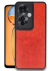 Oppo Reno 11F Kılıf Aras Deri Kapak - Kırmızı