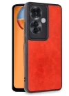 Oppo Reno 11F Kılıf Aras Deri Kapak - Kırmızı