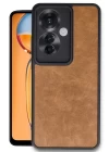 Oppo Reno 11F Kılıf Aras Deri Kapak - Taba