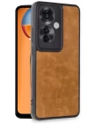 Oppo Reno 11F Kılıf Aras Deri Kapak - Taba