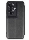 Oppo Reno 11F Kılıf Flip Cover - Siyah