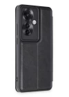 Oppo Reno 11F Kılıf Flip Cover - Siyah