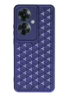 Oppo Reno 11F Kılıf Petek Silikon Kapak - Lacivert