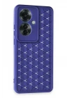 Oppo Reno 11F Kılıf Petek Silikon Kapak - Lacivert