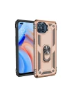 Oppo Reno 4 Lite Kılıf Sofya Yüzüklü Silikon Kapak - Gold