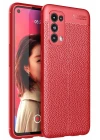 Oppo Reno 5 Kılıf Auto Focus Kapak - Kırmızı