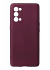 Oppo Reno 5 Kılıf First Silikon - Mürdüm