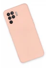 Oppo Reno 5 Lite Kılıf Nano içi Kadife Silikon - Pudra