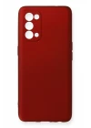 Oppo Reno 5 Pro Kılıf First Silikon - Bordo