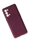 Oppo Reno 5 Pro Kılıf First Silikon - Mürdüm