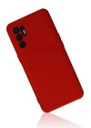 Oppo Reno 6 Kılıf Nano içi Kadife Silikon - Kırmızı
