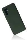 Oppo Reno 6 Kılıf Nano içi Kadife Silikon - Koyu Yeşil