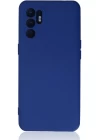 Oppo Reno 6 Kılıf Nano içi Kadife Silikon - Mavi