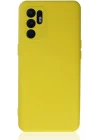Oppo Reno 6 Kılıf Nano içi Kadife Silikon - Sarı1
