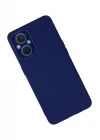 Oppo Reno 7 Lite Kılıf Lansman Glass Kapak - Sky Blue
