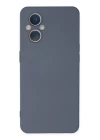 Oppo Reno 7 Lite Kılıf Nano içi Kadife Silikon - Gri