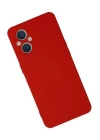 Oppo Reno 7 Lite Kılıf Nano içi Kadife Silikon - Kırmızı