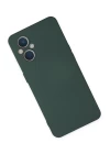 Oppo Reno 7 Lite Kılıf Nano içi Kadife Silikon - Koyu Yeşil