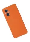 Oppo Reno 7 Lite Kılıf Nano içi Kadife Silikon - Turuncu