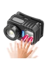 PeakStar PS-571 Sensör XPG COB LED USB Şarj Edilebilir Lityum Pilli Zoomlu Kafa Lambası