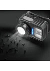 PeakStar PS-571 Sensör XPG COB LED USB Şarj Edilebilir Lityum Pilli Zoomlu Kafa Lambası
