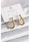Pirinç Gold Renk Halka Model Kadın Küpe - TJ-BKP9532