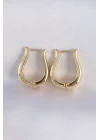 Pirinç Gold Renk İçi Boş Gül Küpe - TJ-BKP8976