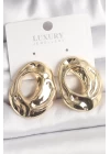 Pirinç Gold Renk Kemik Halka Model Kadın Küpe - TJ-BKP10043