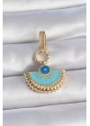 Pirinç Gold Renk Nazar Boncuklu Ajda Charm - TJ-BC1010