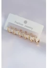 Pirinç Gold Renk Oval Küpe Seti - TJ-BKP9002