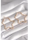 Pirinç Gold Renk Yıldız Model Kadın Küpe - TJ-BKP8708