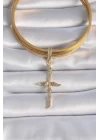 Pirinç Gold Renk Zirkon Taş Detaylı Elif Model Anka Kuşu Figür Ajda Charm - TJ-BC1013